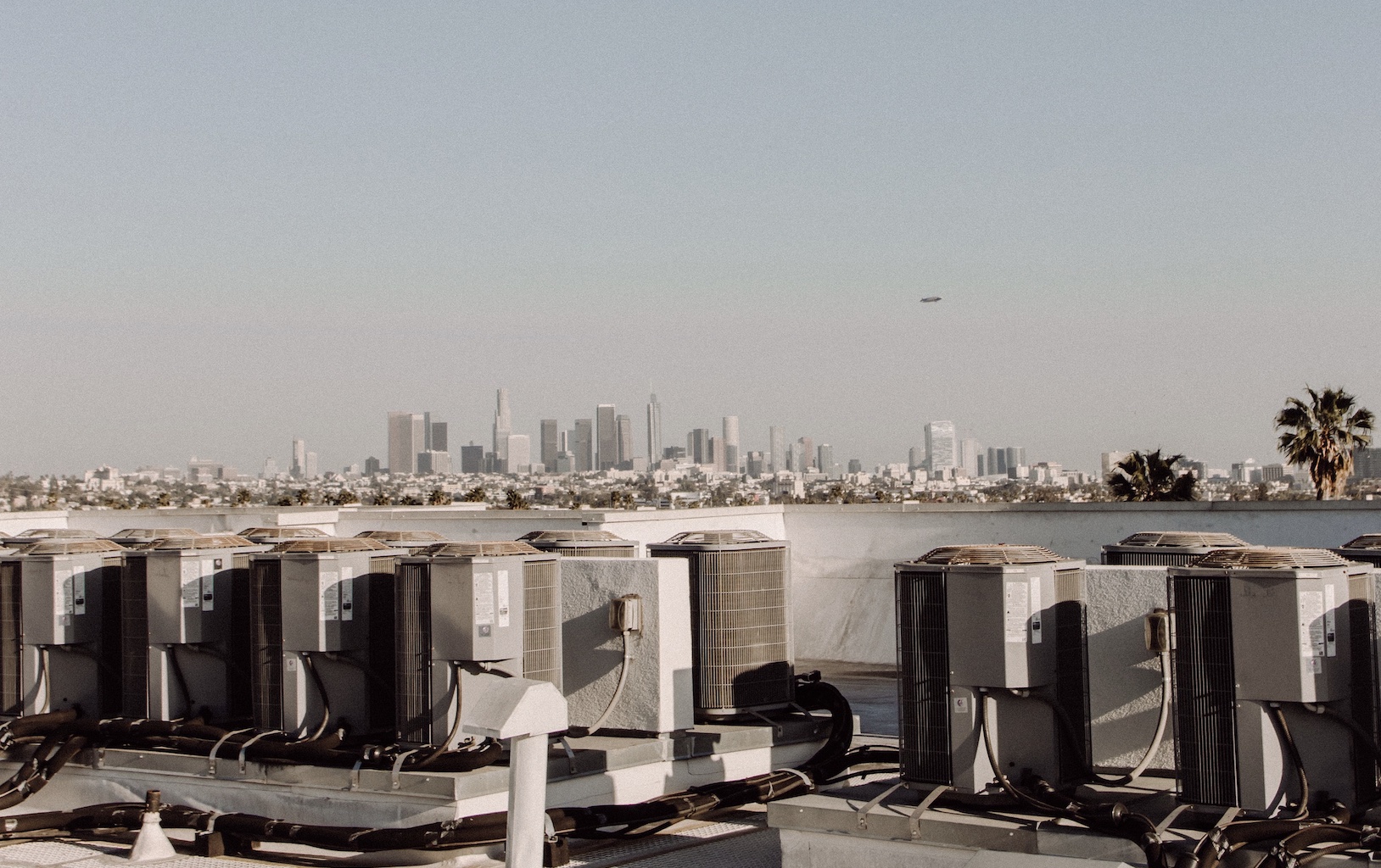 Commercial rooftop HVAC equipment serving a city property